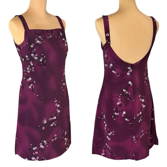 NWT VTG Y2K Rampage Floral Mini Dress Sz.6 Purple Asian 90s Coquette Fairy - Picture 1 of 14